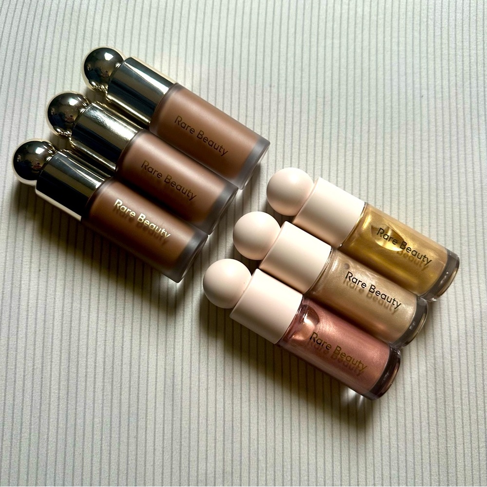 RARE BEAUTY LIQUID BRONZERS AND HIGHLIGHTERS